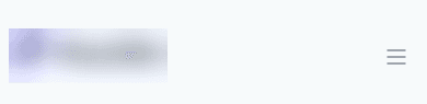 A mobile header with an icon-only menu button on the right
